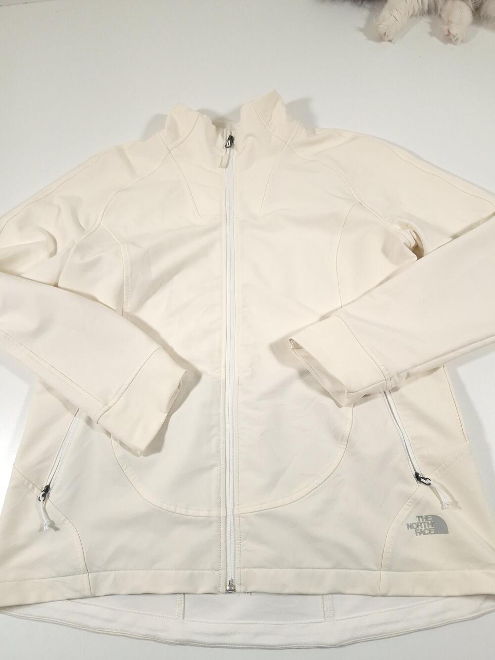 The North Face Jacket Women's Tech Stretch Soft Shell XL Cream Windwall FLAW